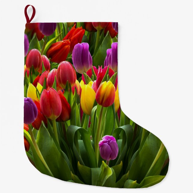 Helle Tulips Großer Weihnachtsstrumpf (Vorderseite)