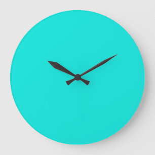 Helle türkisfarbene Farbe Große Wanduhr