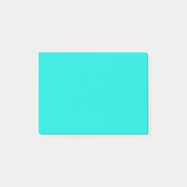 Helle türkisfarbene Farbe Post-it Klebezettel (Vorderseite)