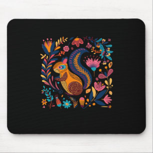 Helle und farbenfrohe Illustration eines Eichhörnc Mousepad
