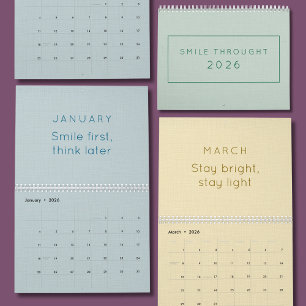 Helle und farbenfrohe Inspirations-Wandkalender Kalender