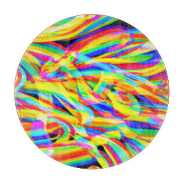 Helle und farbenfrohe Neonmuster Art Schneidebrett