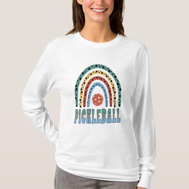 Helle und farbenfrohe Pickleball T-Shirt (Vorderseite)
