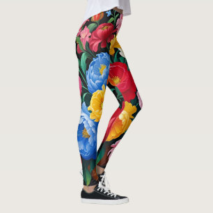 Helle und farbenfrohe Rosen Leggings