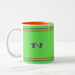 Helle und farbenfrohe Tasse