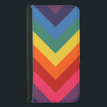 Helle und farbenfrohe Zickzack Retro-Regenbogen Geldbeutel Hülle Für Das Samsung Galaxy S5<br><div class="desc">Helles und farbiges Zickzack Retro-Regenbogenmuster</div>