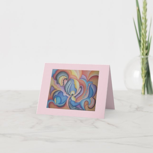 Helle und fette abstrakte Kunstnotecard Karte (Vorderseite)