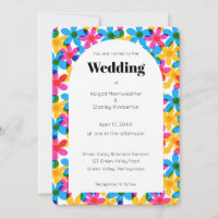 Helle und fette Hippie Blume Arch Form Hochzeit