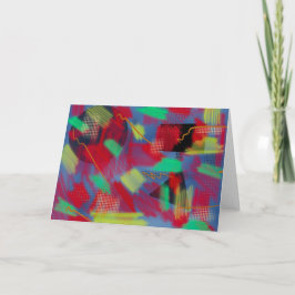 Helle und fröhliche Abstrakte Digital Art Blank Karte