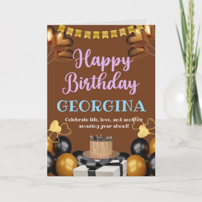 Helle und fröhliche Geburtskarte Karte (Vorderseite)