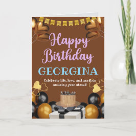 Helle und fröhliche Geburtskarte Karte