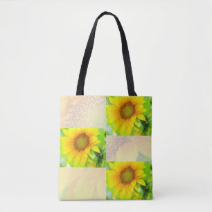 Helle und fröhliche gelbe Sonnenblumen Tasche
