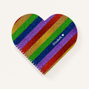 Helle und Funkelnd Regenbogen-Imitate Glitzer Stre Notizbuch