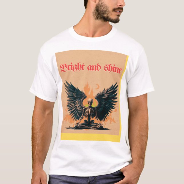 Helle und glänzende Typografie T-Shirt (Vorderseite)