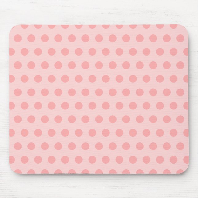 Helle und klassisch rosa Polka-Punkte Mousepad (Vorne)