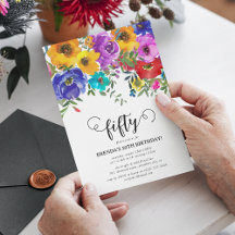 Helle und kühne Florals zum 50. Geburtstag