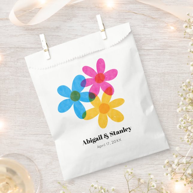 Helle und kühne Hippie-Blume Frühjahrssehen Geschenktütchen (Ausgeschnitten)