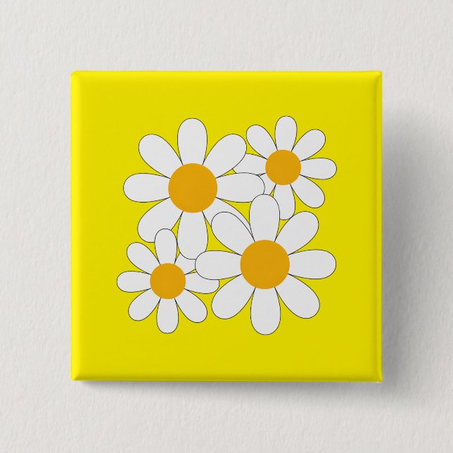 Helle und kühne Margerite Button (Vorderseite)