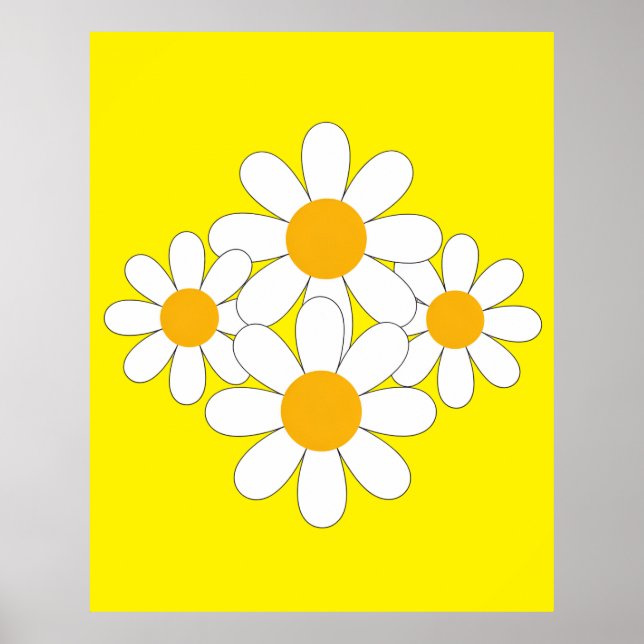 Helle und kühne Margerite Poster (Vorne)