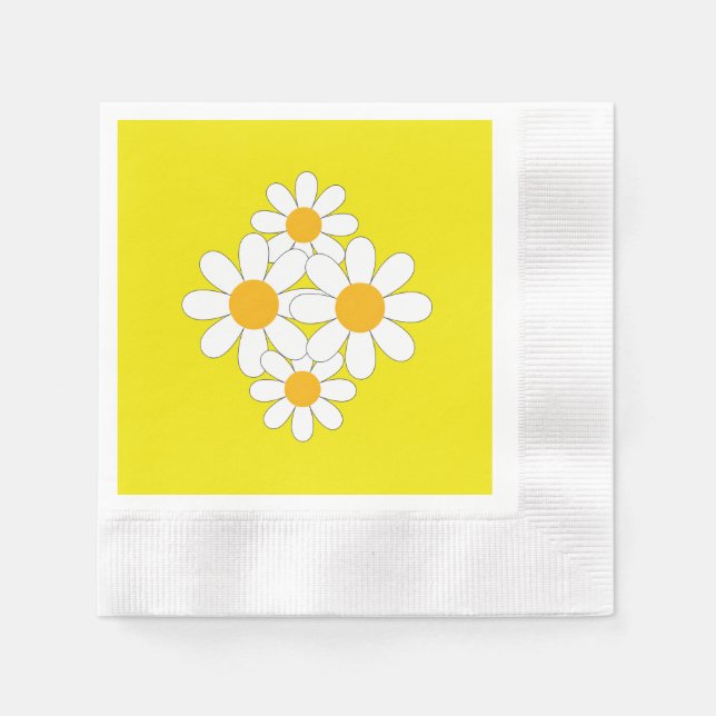 Helle und kühne Margerite Serviette (Vorderseite)