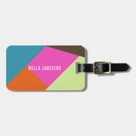 Helle und mutige Farbblöcke Gepäckanhänger