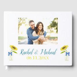 Helle und schöne Foto Sonnenblumen Thema Hochzeit Gästebuch