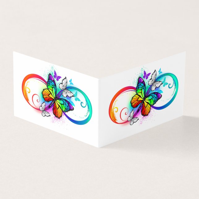 Helle Unendlichkeit mit Regenbogenschmetterling (Vorderseite)