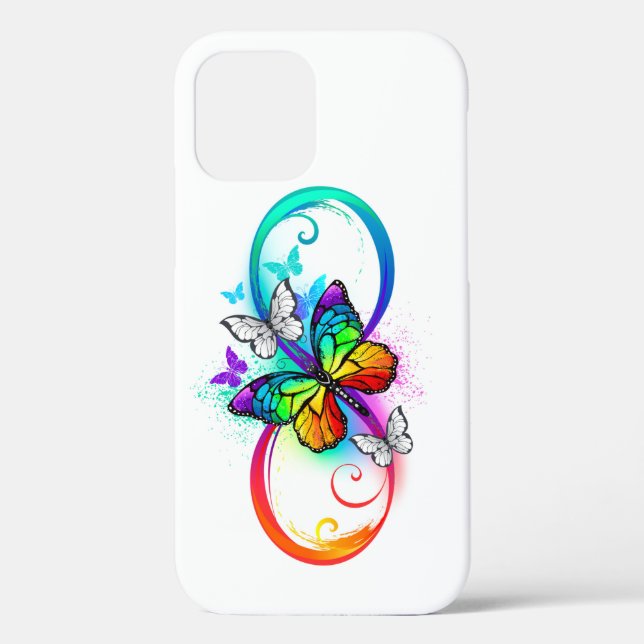 Helle Unendlichkeit mit Regenbogenschmetterling Case-Mate iPhone Hülle (Rückseite)