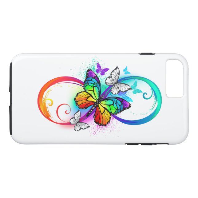 Helle Unendlichkeit mit Regenbogenschmetterling Case-Mate iPhone Hülle (Rückseite (Horizontal))