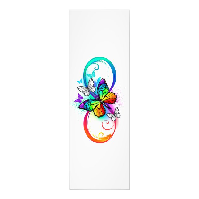 Helle Unendlichkeit mit Regenbogenschmetterling Fotodruck (Vorne)