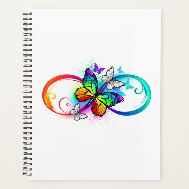 Helle Unendlichkeit mit Regenbogenschmetterling Planer (Vorderseite)