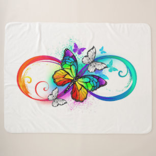 Helle Unendlichkeit mit Regenbogenschmetterling Sherpadecke