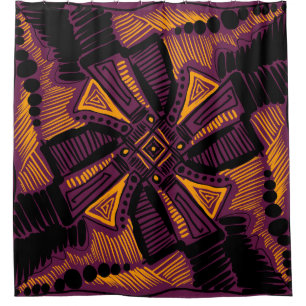 Helle universelle quadratische Ornamente. Linien, Duschvorhang