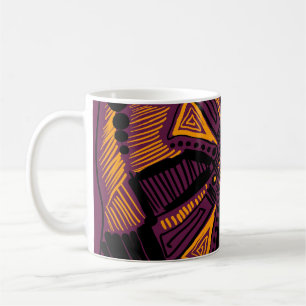 Helle universelle quadratische Ornamente. Linien,  Kaffeetasse
