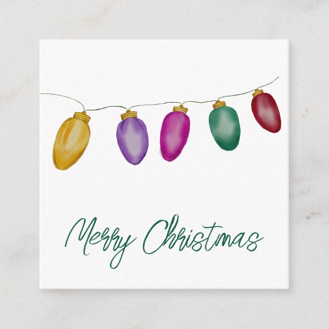 Helle Vintage Weihnachtslicht Weihnachtskarte Begleitkarte (Vorderseite)