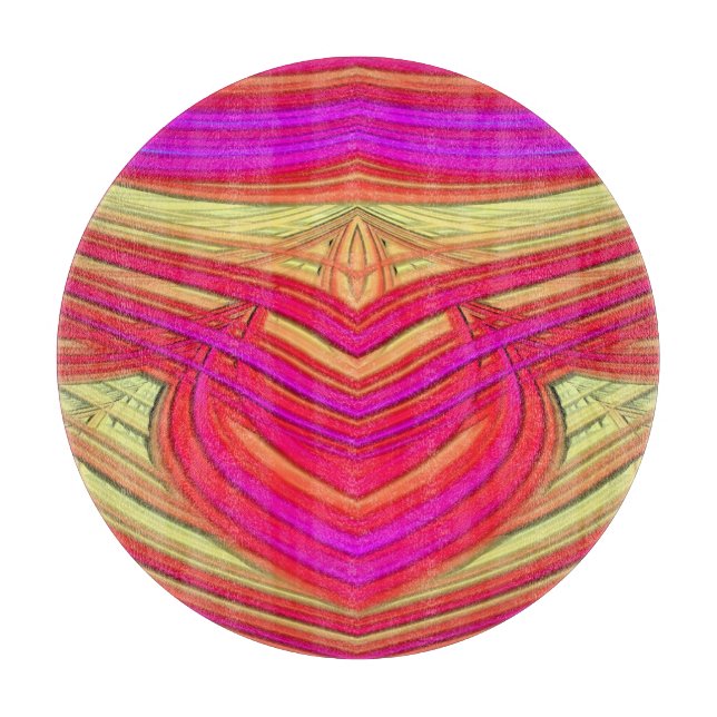 Helle, warme Farben Original-Fraktal Design Schneidebrett (Vorderseite)