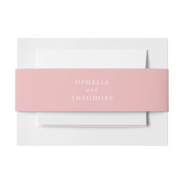 Helle Wasserfarbe Botanisches Rosa Hochzeit Einladungsbanderole