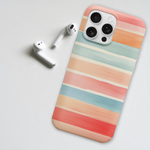 Helle Wasserfarbe Farbige Streifenmuster iPhone 16 Pro Hülle