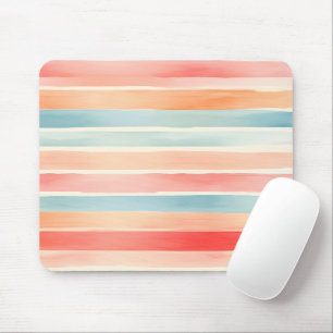 Helle Wasserfarbe Farbige Streifenmuster Mousepad