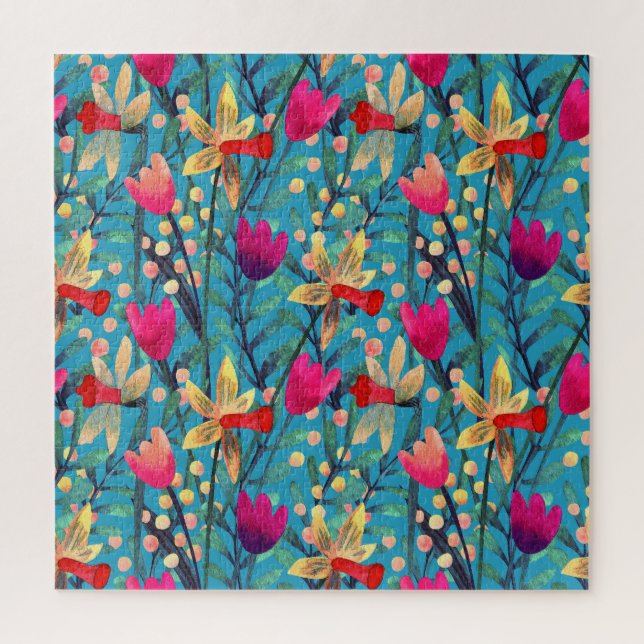 Helle Wasserfarbe: florennahes Design. (Vertikal)