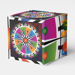 Helle Weihnachts-Geschenkboxen Geschenkschachtel