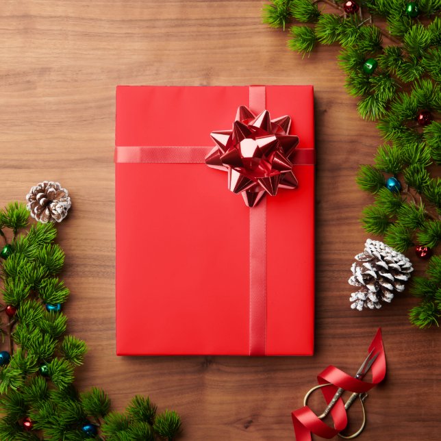 Helle Weihnachts Rote Velvet Farbe Geschenkpapier (Feiertagsgeschenk)