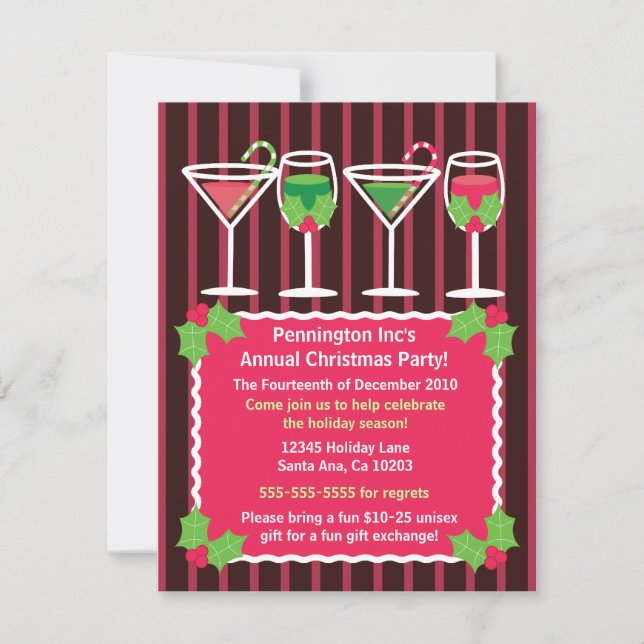 Helle Weihnachtsfeier Weihnachten Party Einladung (Vorderseite)