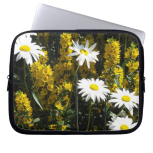 Helle weiße Gänseblümchen Laptopschutzhülle