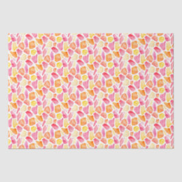 Helle Whimsical Giraffe Print Pink Orange Yellow Seidenpapier