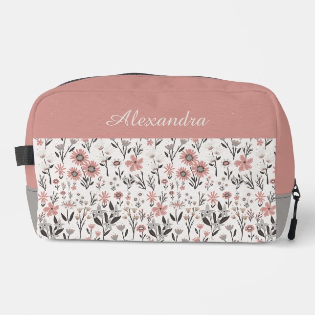 Helle Wildblume Waschbeutel (Vorderseite)