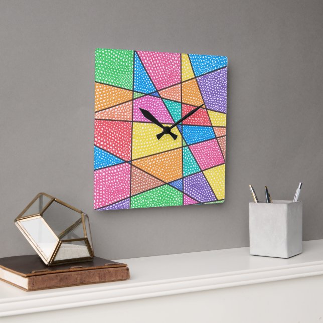 Helle Zeiten Quadratische Wanduhr (Büro)