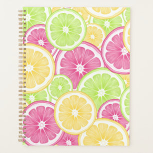 Helle Zitrus-Limonen-Limetten-Grapefruit-Sommer-Ku Planer