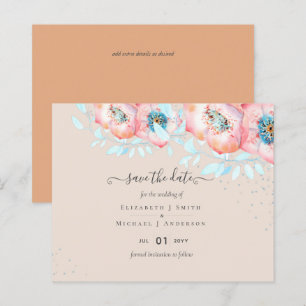 Hellebore Turquoise Peach Floral Wedding