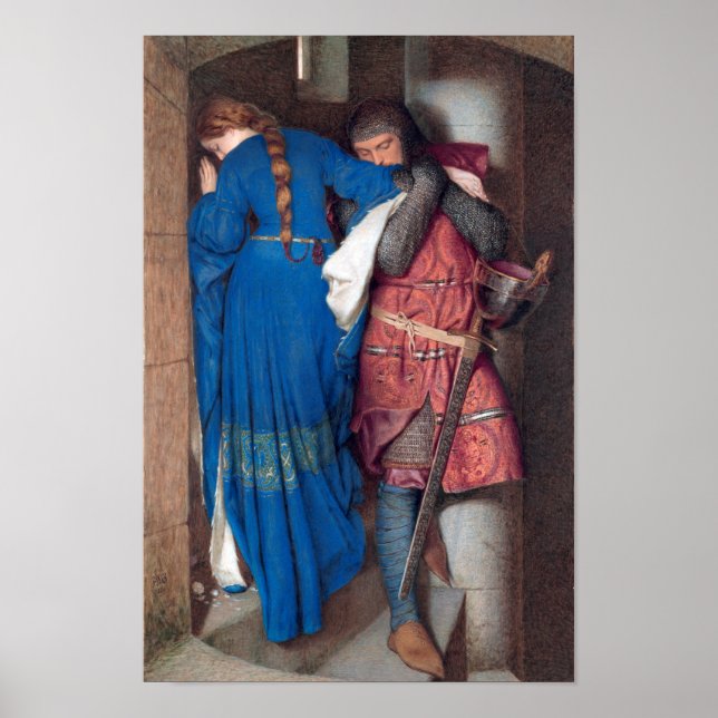 Hellelil and Hildebrand by Frederic Burton Poster (Vorne)